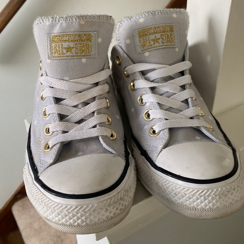 Converse Madison Grey Polka Dot Size 8